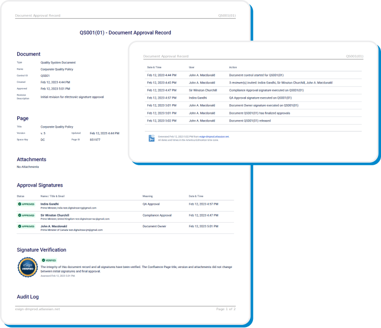 Detailed Training Records in Confluence